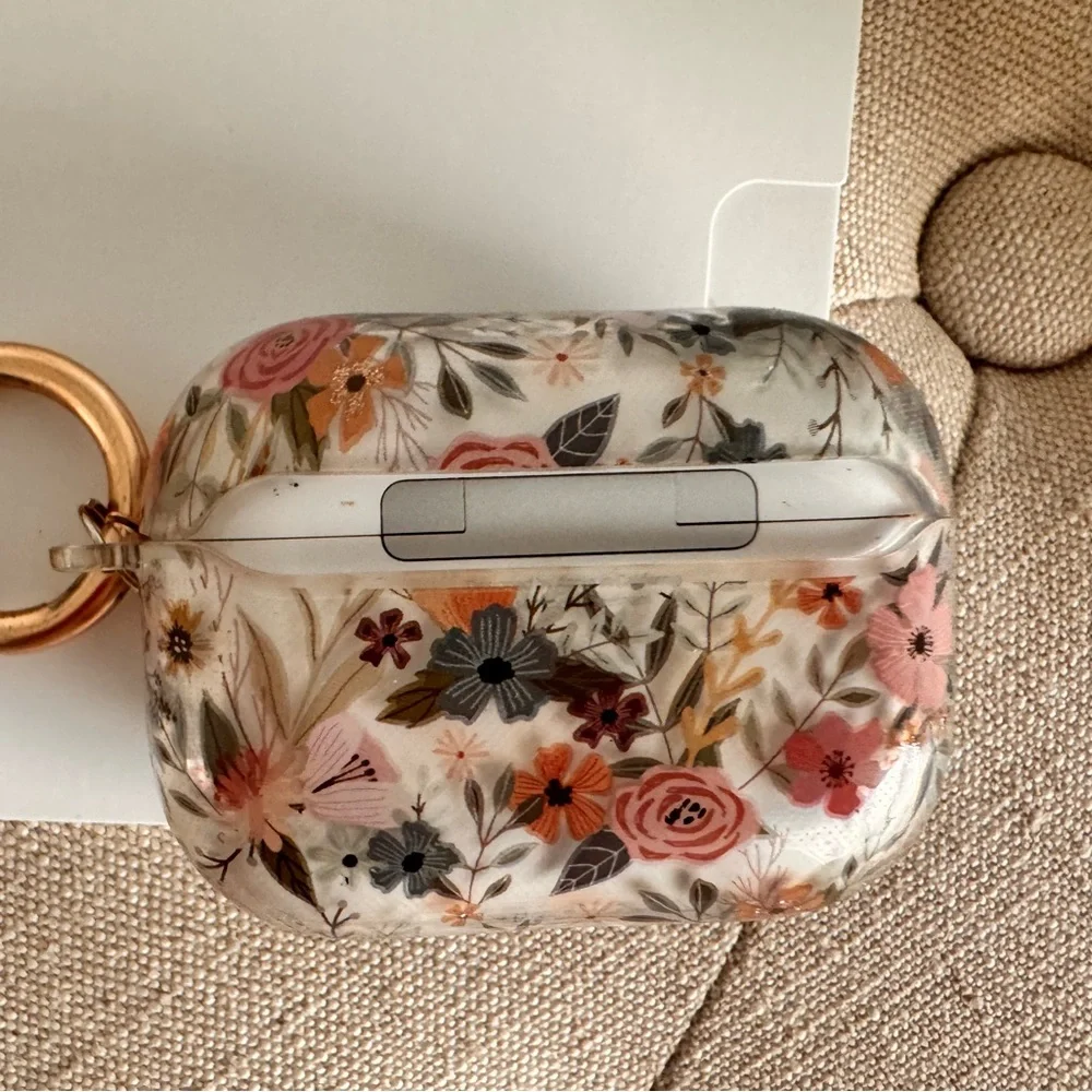 Apple AirPods Pro 2 with Floral Transparent Case New open box